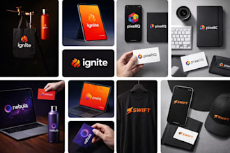 design stunning brand identity mockups for your logo