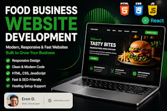 develop a modern food business website