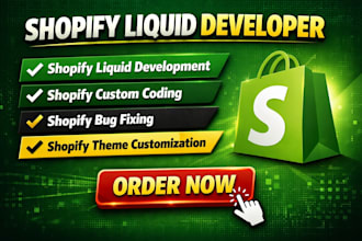 shopify custom coding and shopify bug fix