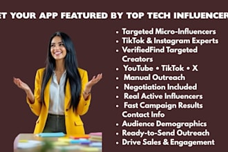 find and recruit tech influencers for app reviews, tutorials, and promotions