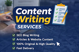 write SEO friendly content, articles and blog posts