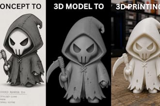 convert 2d image to 3d model, sketch to stl for toy, product, and 3d printing
