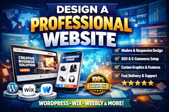 design or redesign a professional wordpress website, wix website, weebly website