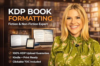 do fiction and non fiction book formatting for amazon KDP