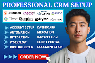 integrate jobtread close io zurmo crm knack crm x2crm tryton kommo idempiere crm