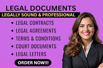 draft legal documents as your lawyer