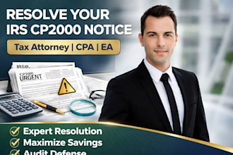 resolve your irs cp2000 notice as a tax attorney, CPA and ea
