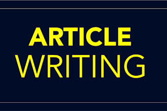 do creative writing, content writing, articles, and other creative work