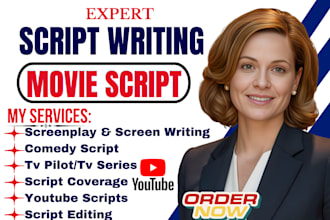 be your script doctor for screenplay editing, proofreading, and movie script