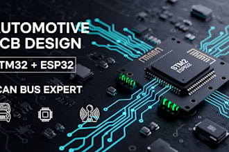 design dual mcu automotive gateway pcb with stm32 esp32 can bus firmware iot