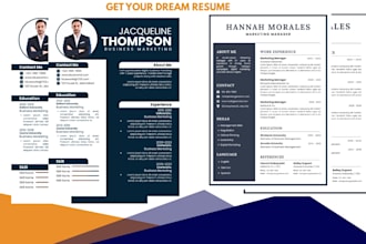 do creative and professional resume design for job winning