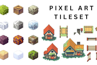 create 64x64 pixel art tileset, game assets, sprite, background top down tileset
