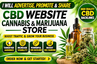 adverise, promote, share cbd website, cannabis, marijuana store, cbd backlinks
