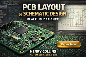 design pcb layout, schematic and gerber files in altium designer