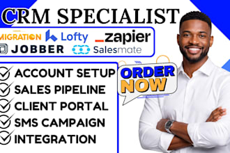 hubspot jobber crm salesmate data migration gohighlevel lofty zapier integration