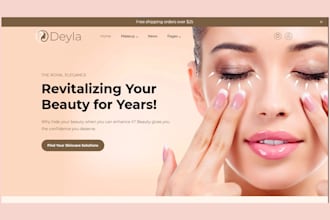 design skincare shopify skincare website