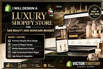 design a luxury shopify store for uae beauty and skincare brands