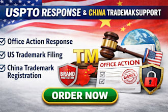 respond to US trademark office action china trademark support brand protection