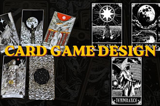 design custom cardgame illustration tarot game packaging oracle trading prop