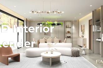 create realistic 3d interior rendering