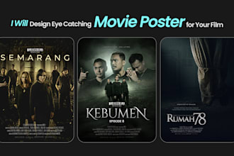 design eye catching movie poster for your film or series