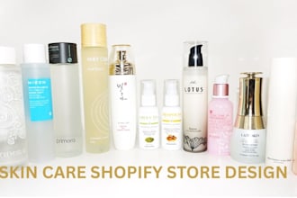 design skincare shopify store beauty website cosmetics spa ecommerce store