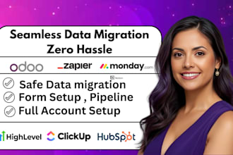 integrate zapier data migration on hubspot gohighlevel pipedrive monday odoo crm