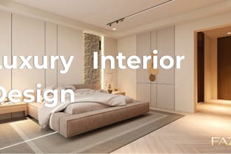luxury interior design and 4k photorealistic rendering