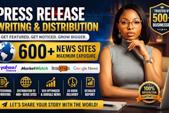 write and distribute a professional press release to news sites
