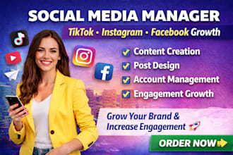 do tiktok social media manager facebook marketing instagram content creators