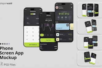 design custom app screenshots for IOS or android app store video and google play