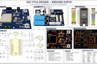 design pcb layout schematic and circuit for arduino esp32