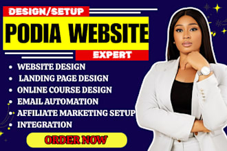 make podia, podia website, online course, teachable, course website