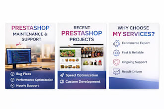 do prestashop maintenance, fixes, updates and technical support