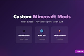 create a custom minecraft mod for forge or fabric