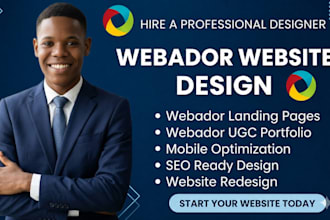 design and redesign webador website, hostinger website, webador landing page