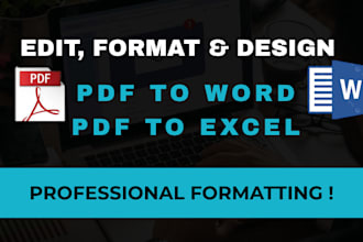 convert pdf to word and convert pdf to excel