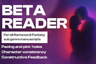 be an avid beta reader for dark romance and romantasy novels