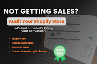 audit your shopify store for conversion and performance