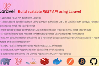 build scalable laravel API with my 16 plus years experience