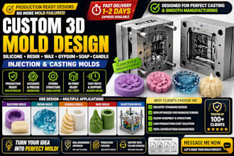 create mold for casting, gypsum, silicone, resin wax soap candle for manufacture