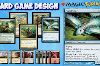 draw cardboard game frame, fantasy tarot deck, ccg, mtg, tcg mockup and template