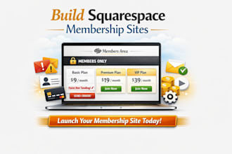 build a squarespace membership site with member area and subscription setup
