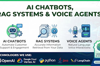 build custom ai chatbot, rag system and voice agent