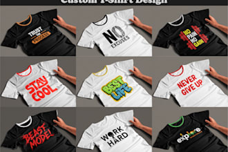 design a custom typography quote t shirt