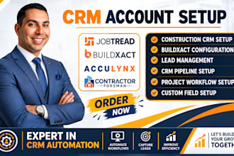 set up buildxact acculynx jobtread contractor foreman buildertrend automation