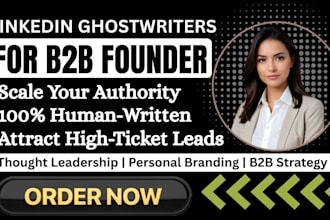 be your linkedin ghostwriter for b2b personal brand and executive content growth
