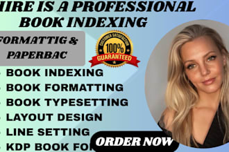 do professionally  book indexing, typesetting, formatting, and proofreading