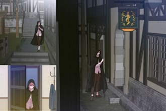 draw manga comic webtoon anime illustration for  manhwa or manhua manga panel