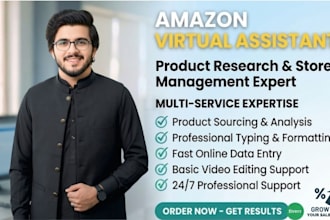 be your expert amazon virtual assistant for data entry and product research